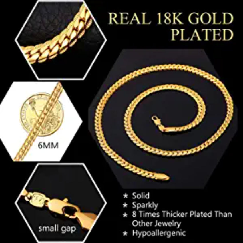 Zig Chain (Gold) 4mm