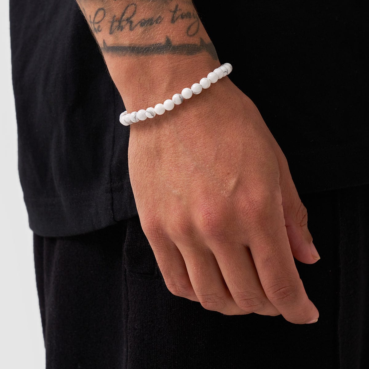 howlite Beads Bracelet (White)