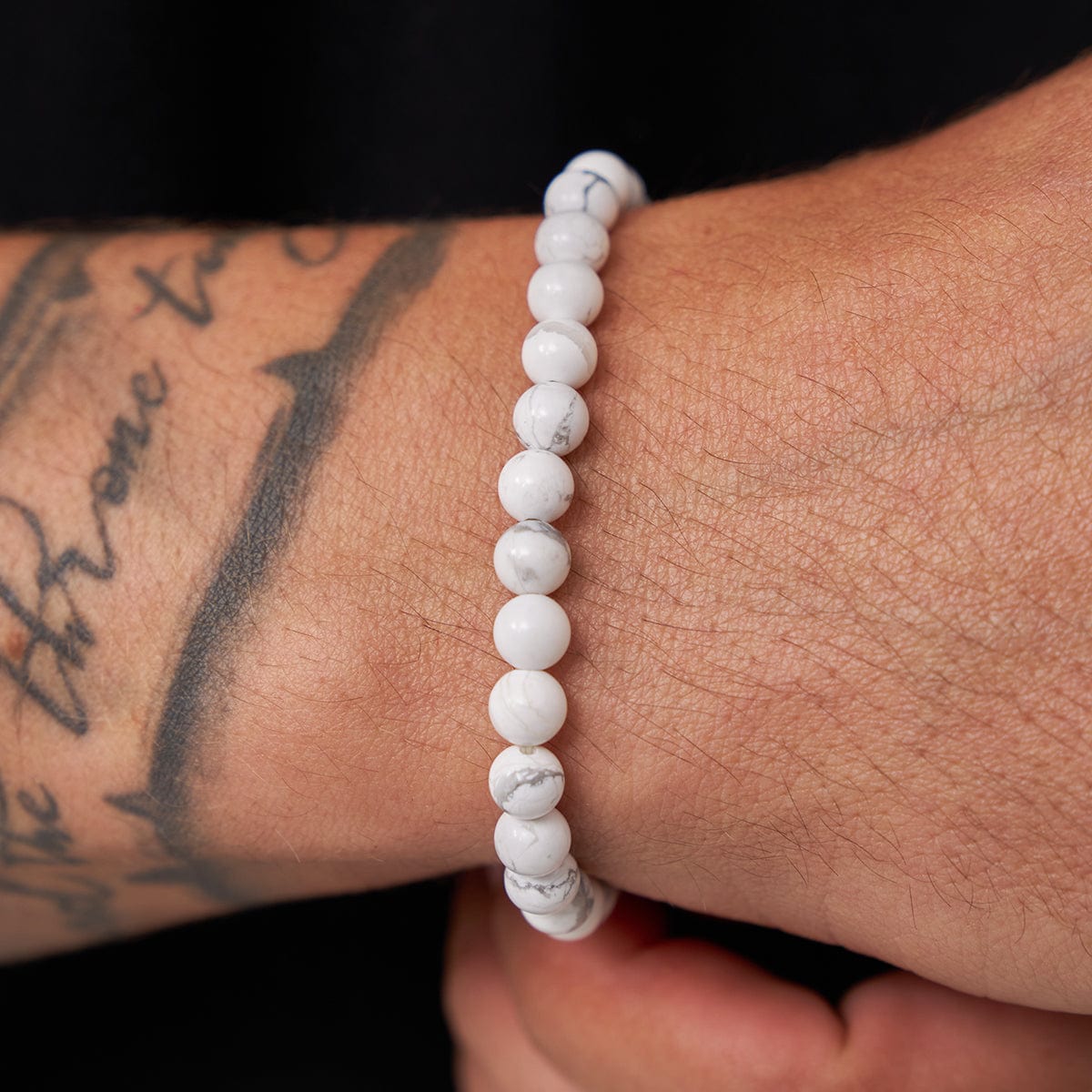 howlite Beads Bracelet (White)