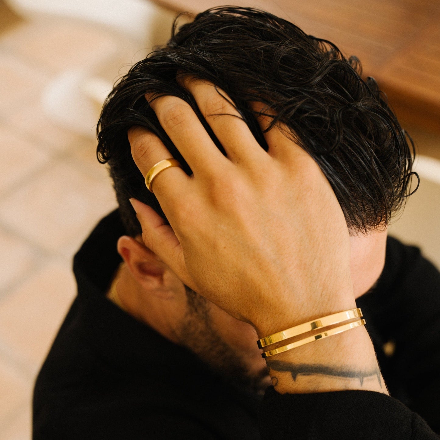 Cuff Bracelet (Gold) 4mm