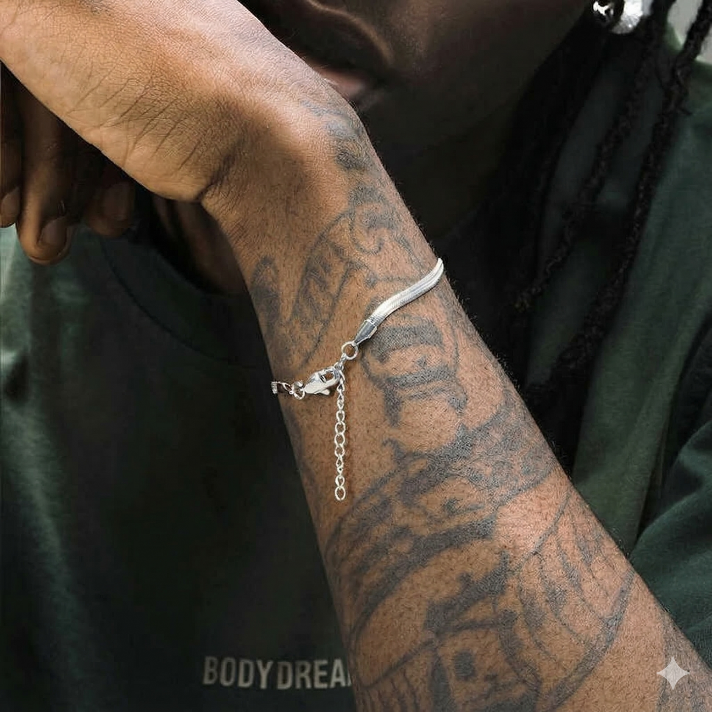 HERRINGBONE CHAIN (SILVER) 4MM