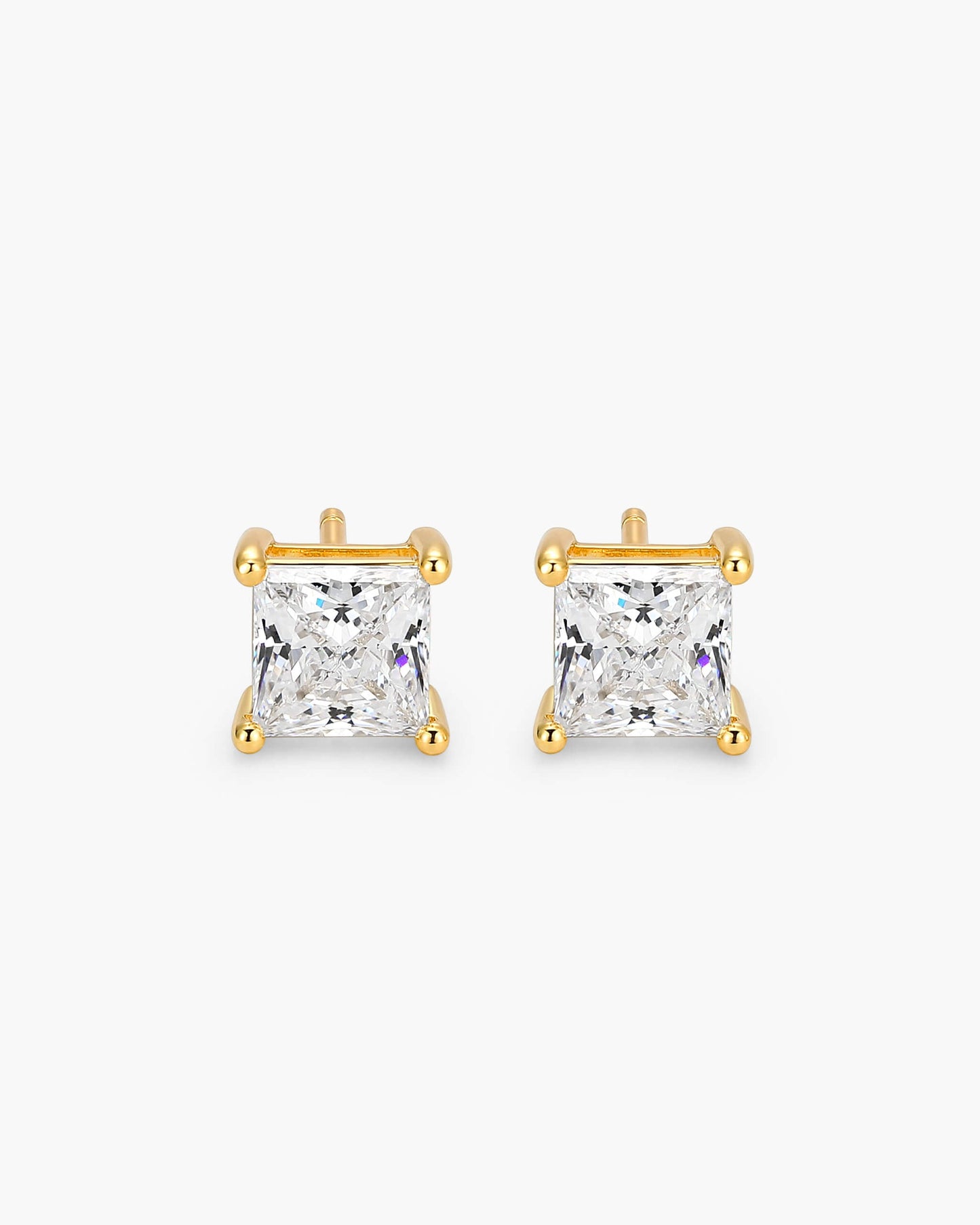 Square Stud Earrings - Gold