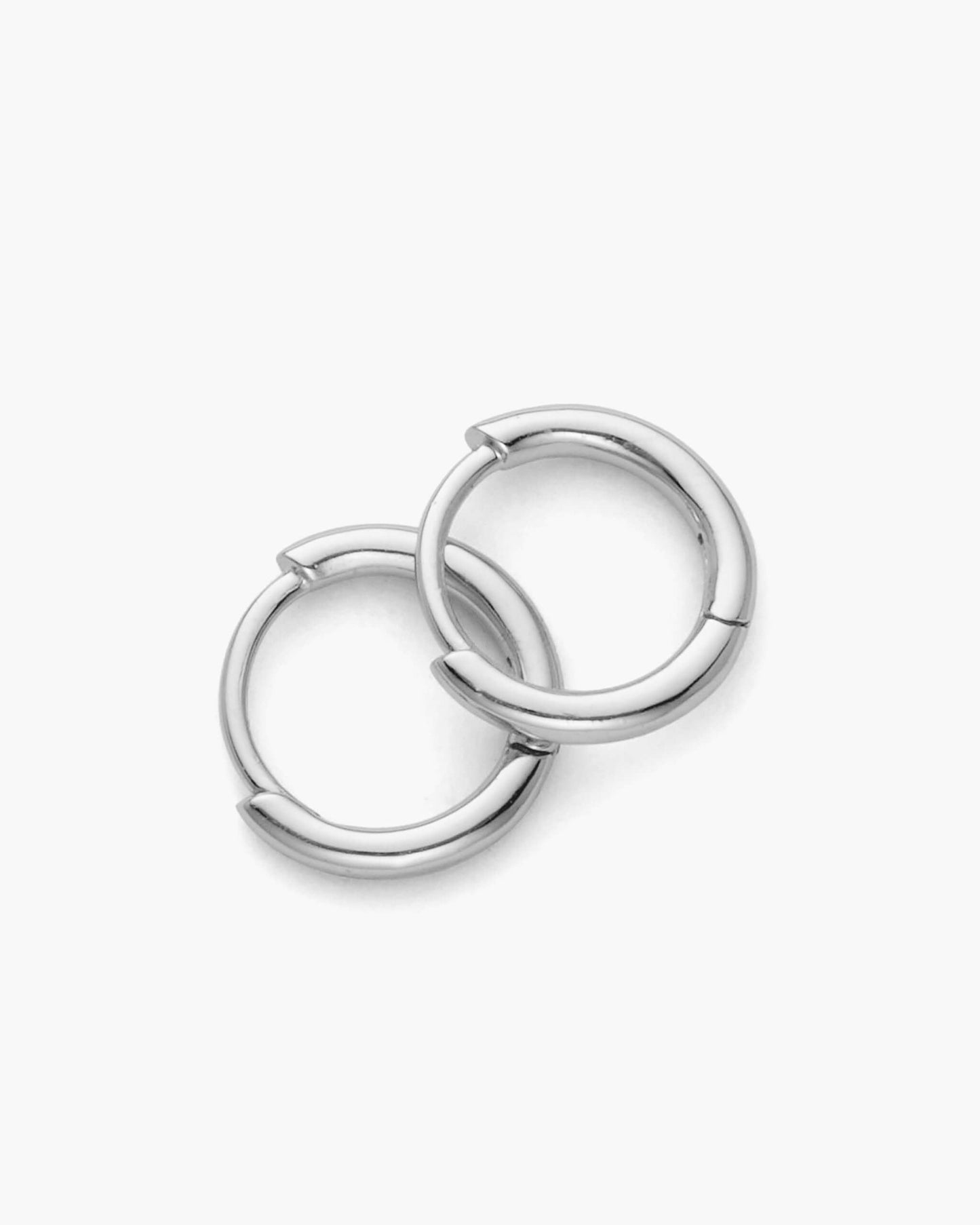 Thin Hoop Earrings - Silver