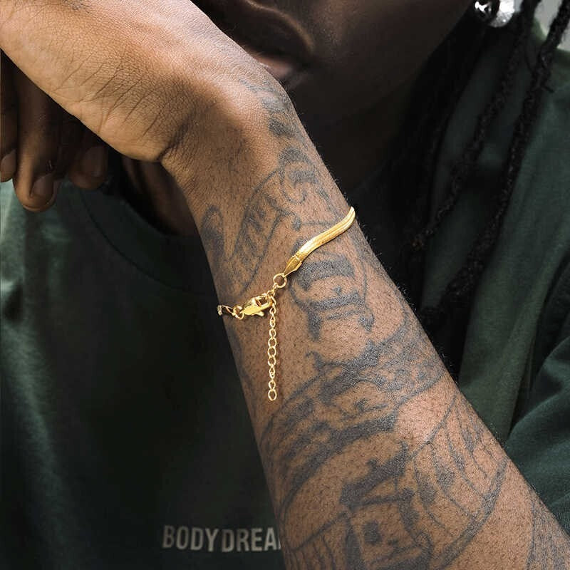 HERRINGBONE CHAIN (GOLD) 4MM