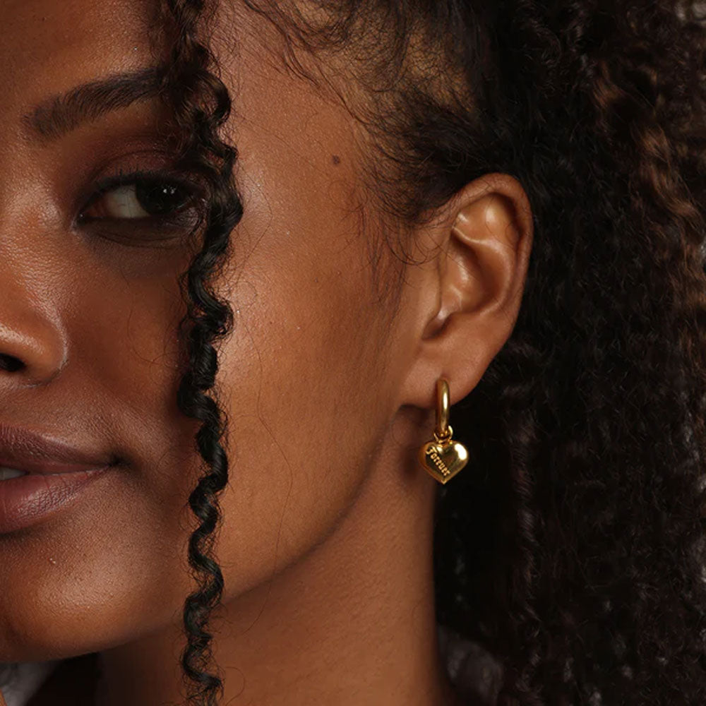 Small Heart Hoop Earrings