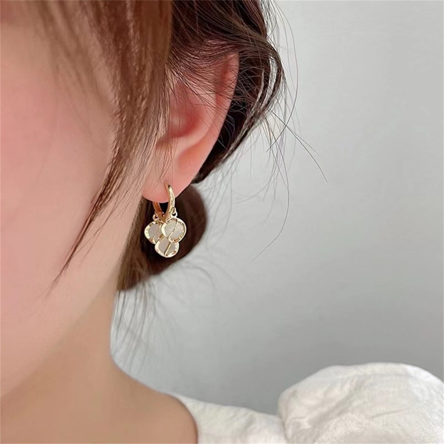 Golden Moonstone Drop Earrings