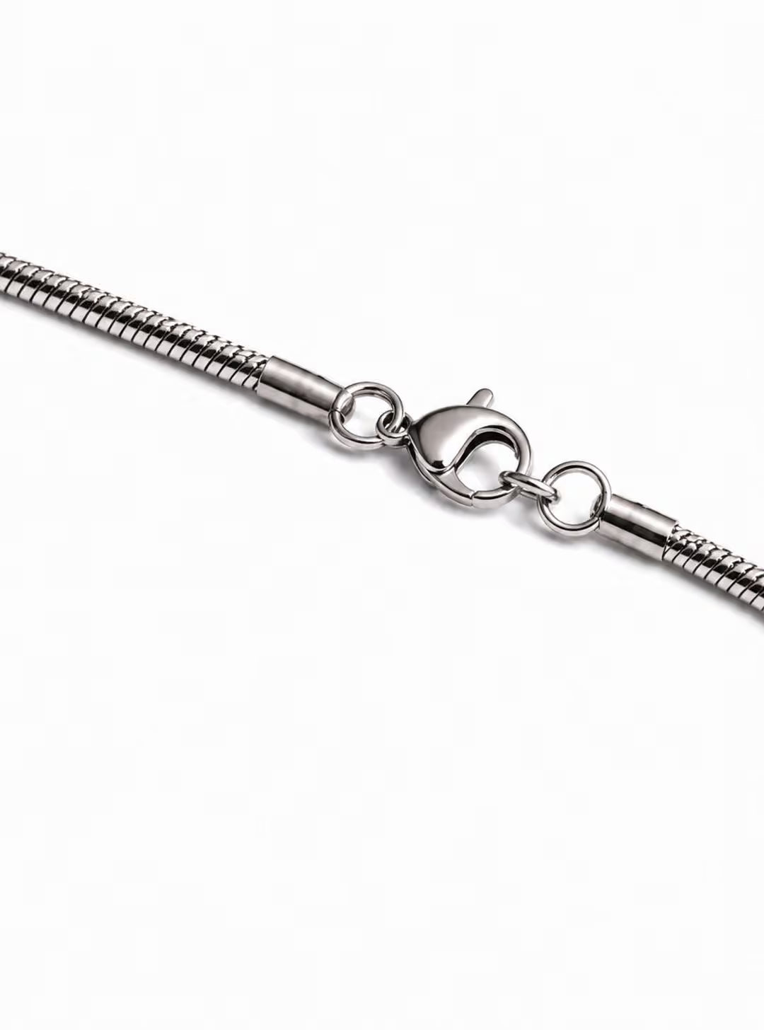 Silver Snake (Silver) 2mm - stainless steel silver unisex bracelet, product photo