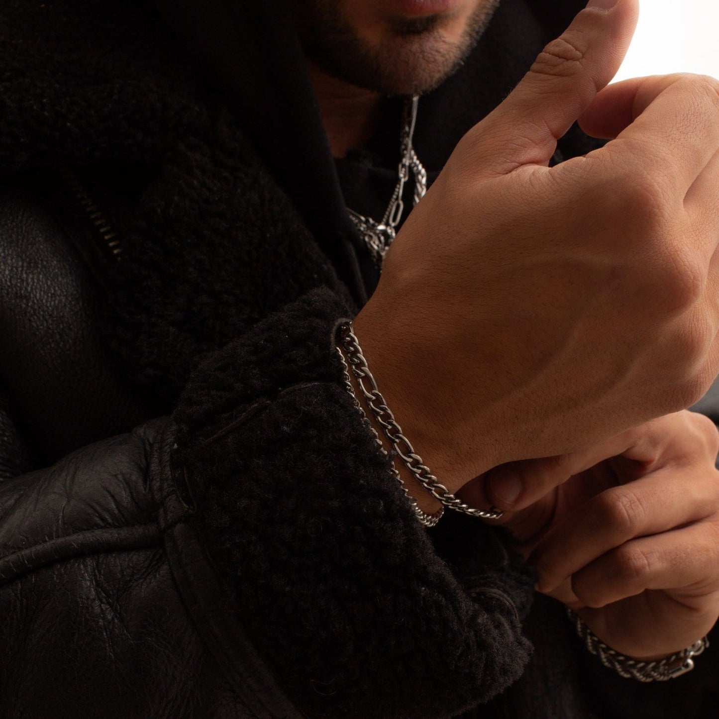 Figaro Bracelet (Silver) 4mm