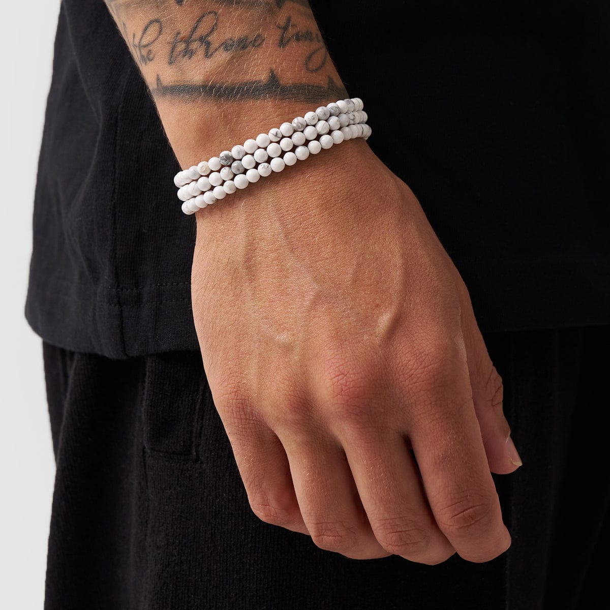 howlite Beads Bracelet (White)