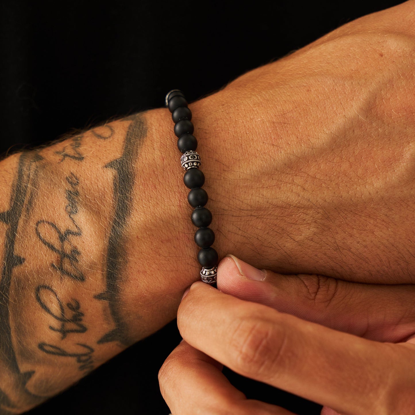 Matte Black (S) Onyx Beads Bracelet
