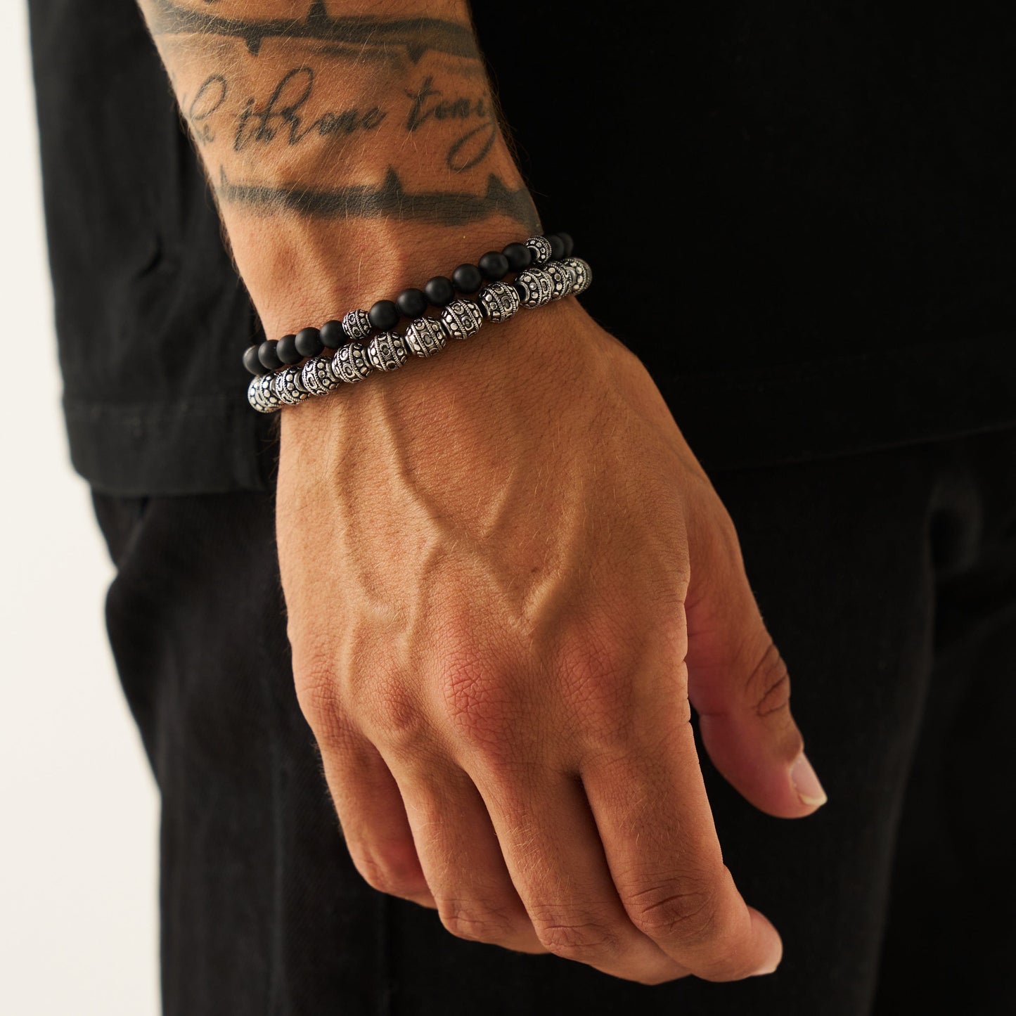 Matte Black (S) Onyx Beads Bracelet