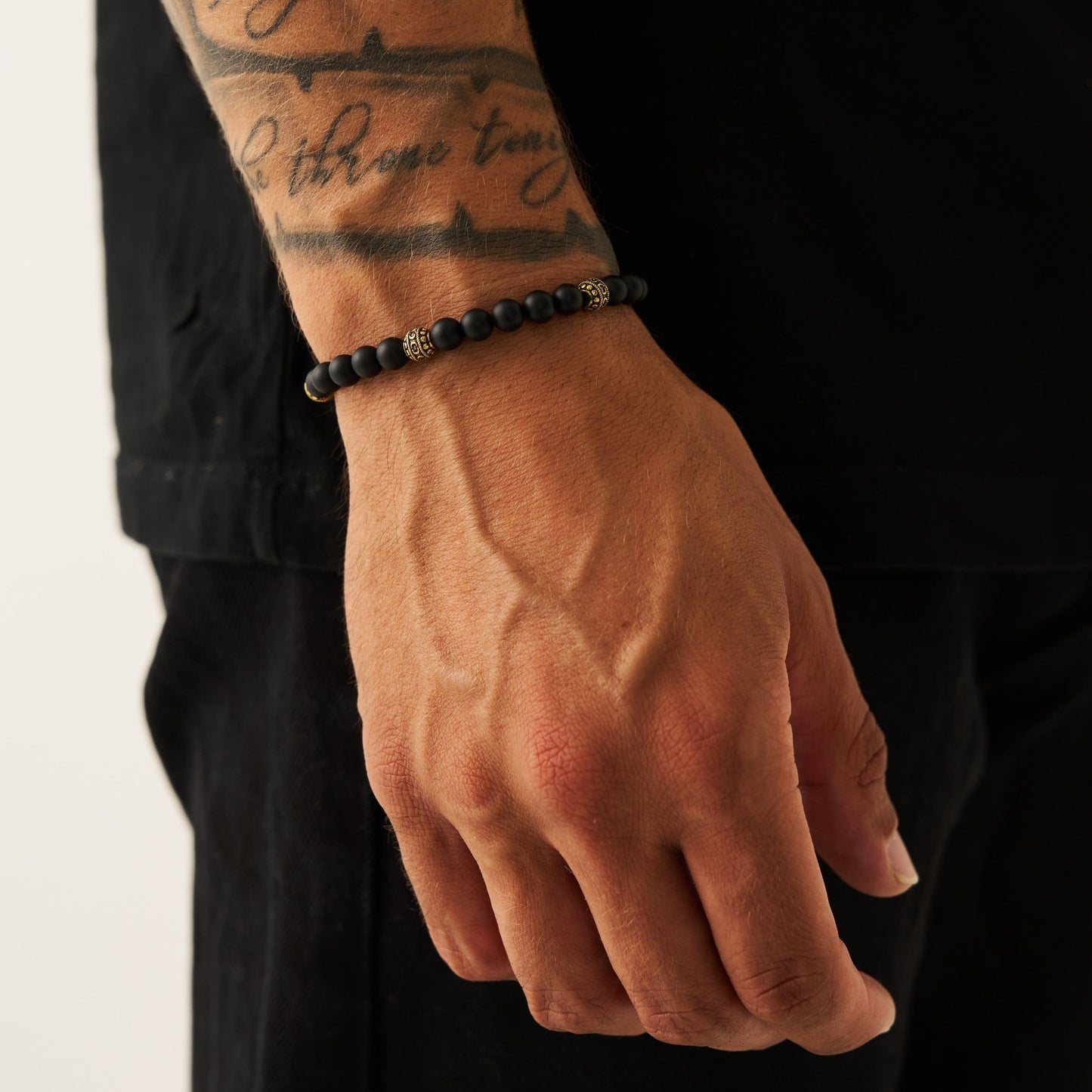 Matte Black (S) Onyx Beads Bracelet