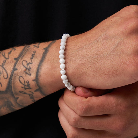 howlite Beads Bracelet (White)