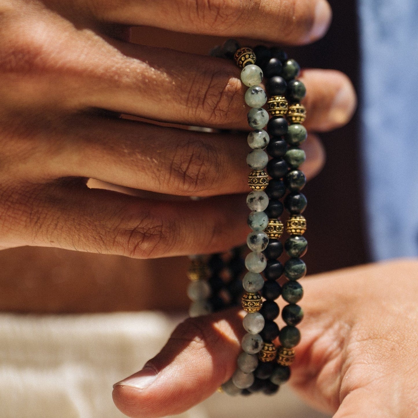 Matte Black Onyx Beads Bracelet