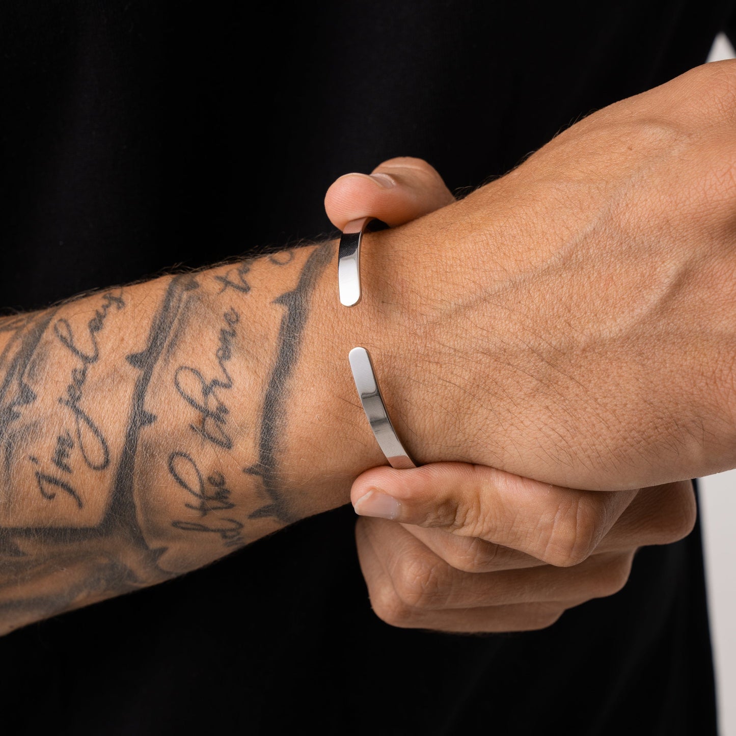 Cuff Bracelet (Silver) 4mm