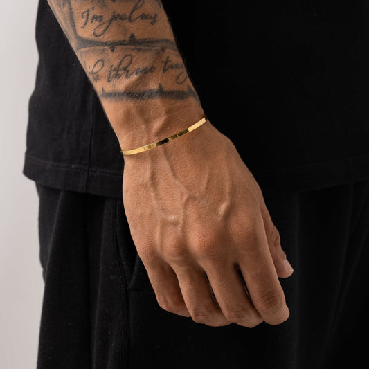 Cuff Bracelet (Gold) 4mm