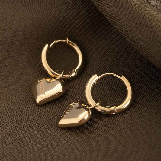 Small Heart Hoop Earrings