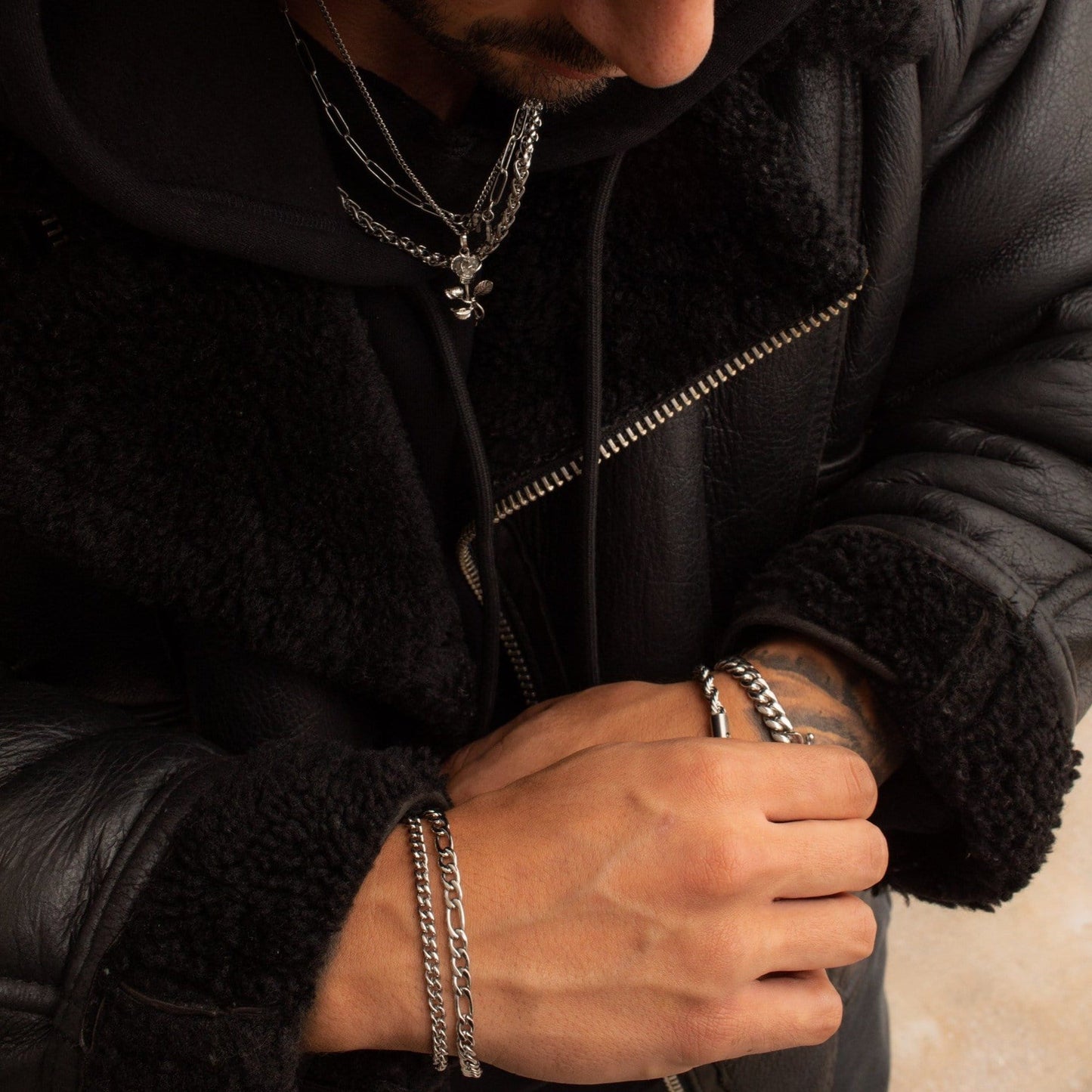 Figaro Bracelet (Silver) 4mm