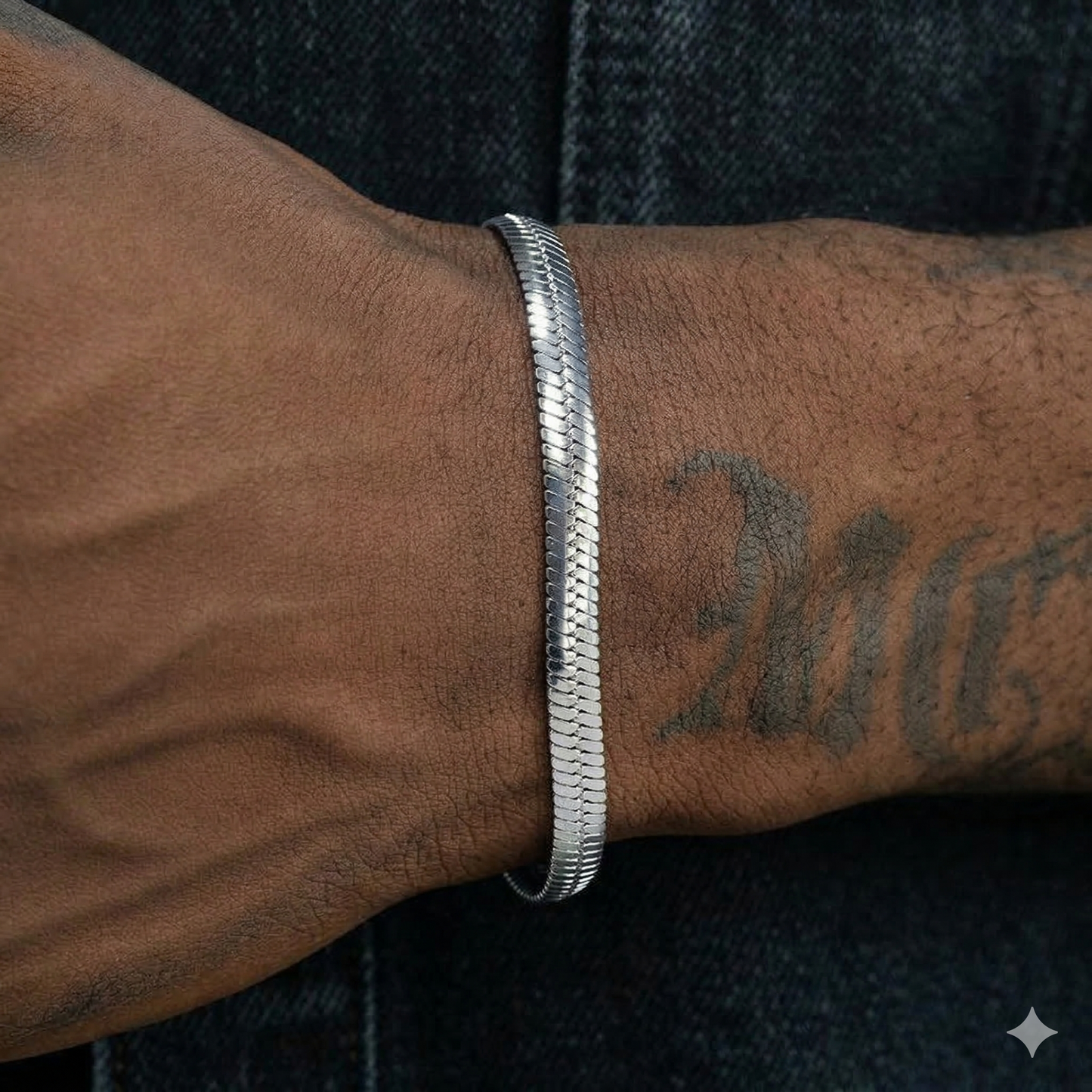 HERRINGBONE CHAIN (SILVER) 4MM