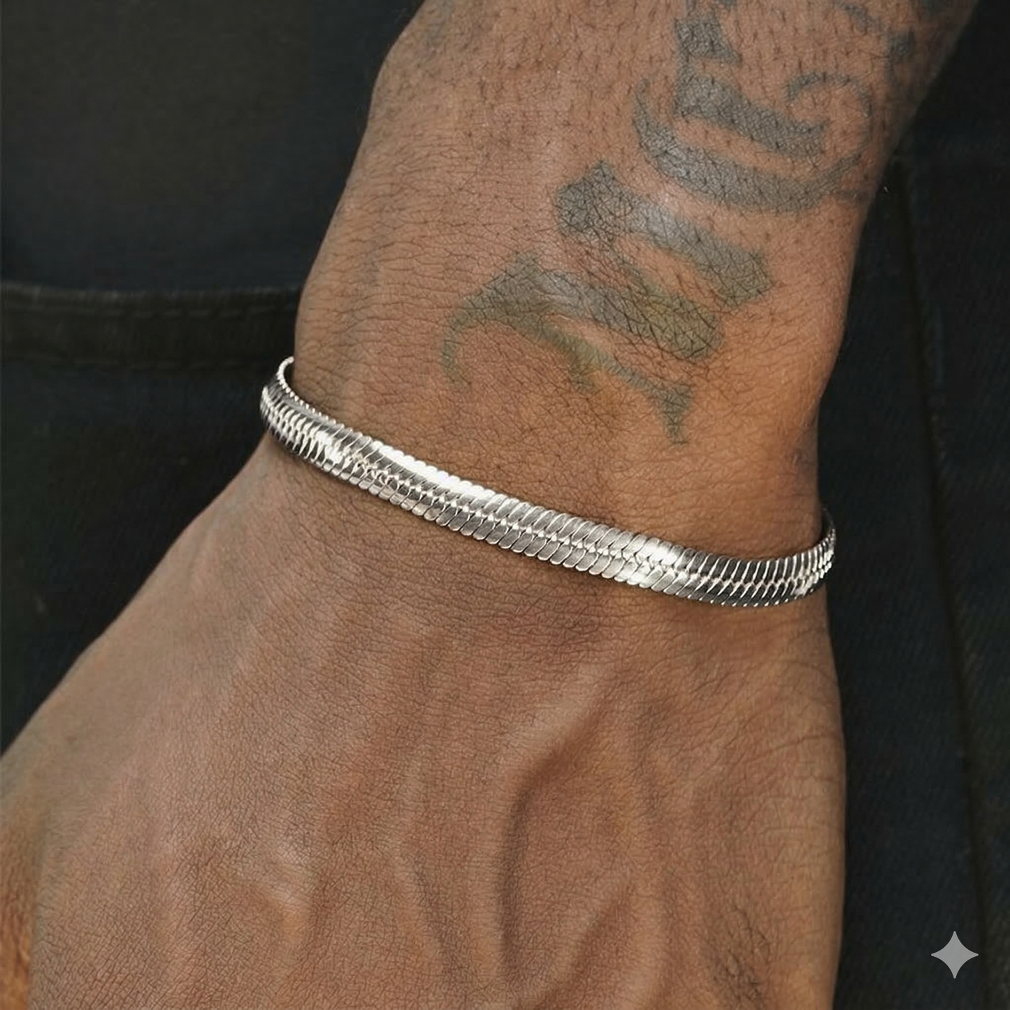 HERRINGBONE CHAIN (SILVER) 4MM