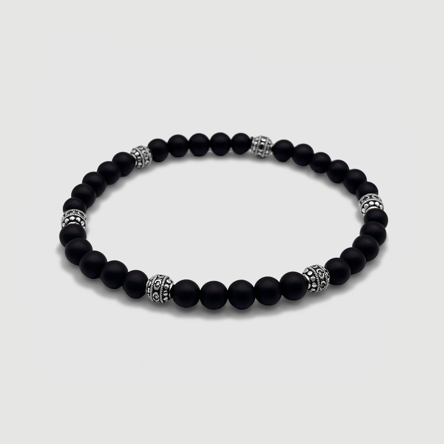 Matte Black (S) Onyx Beads Bracelet