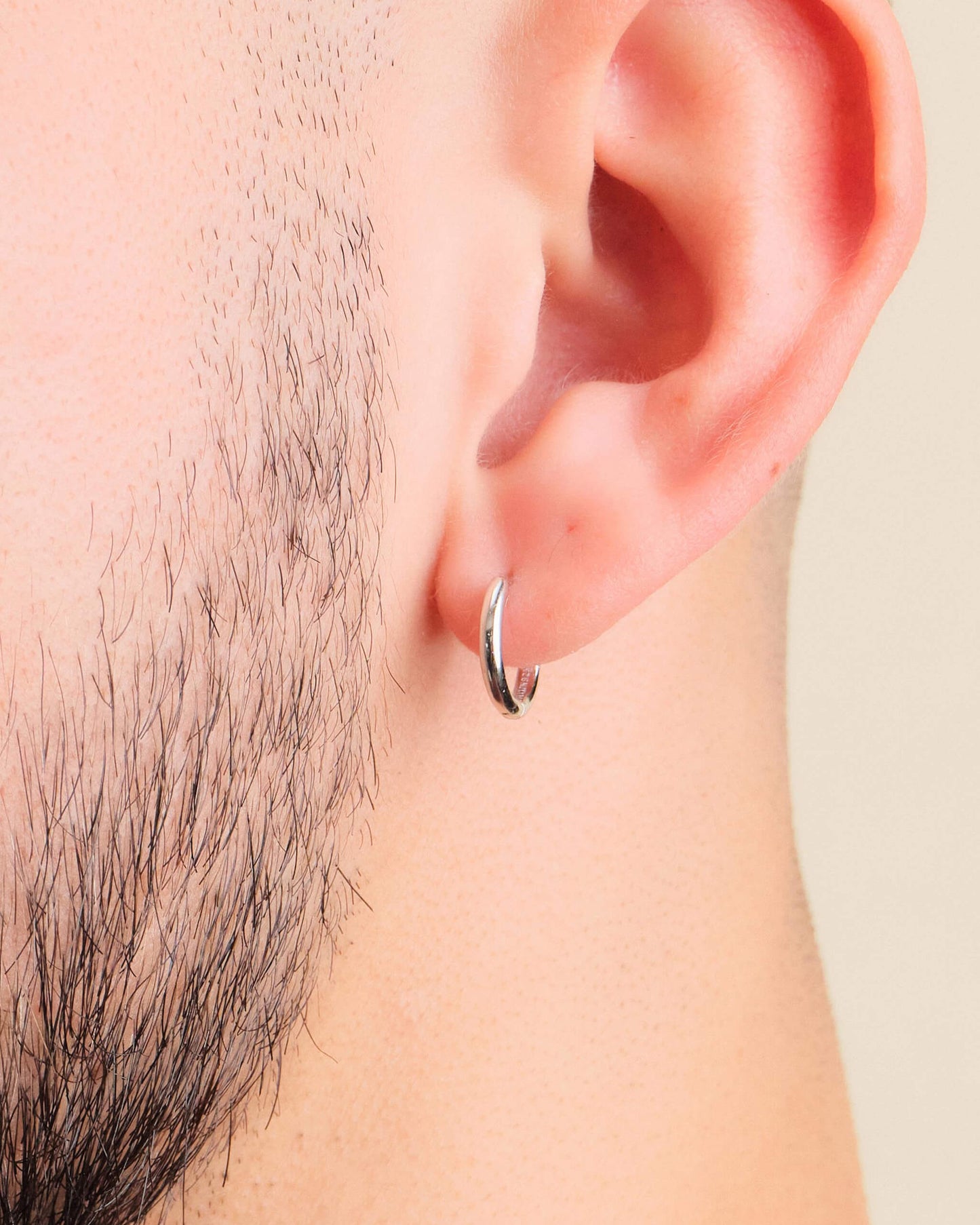Thin Hoop Earrings - Silver