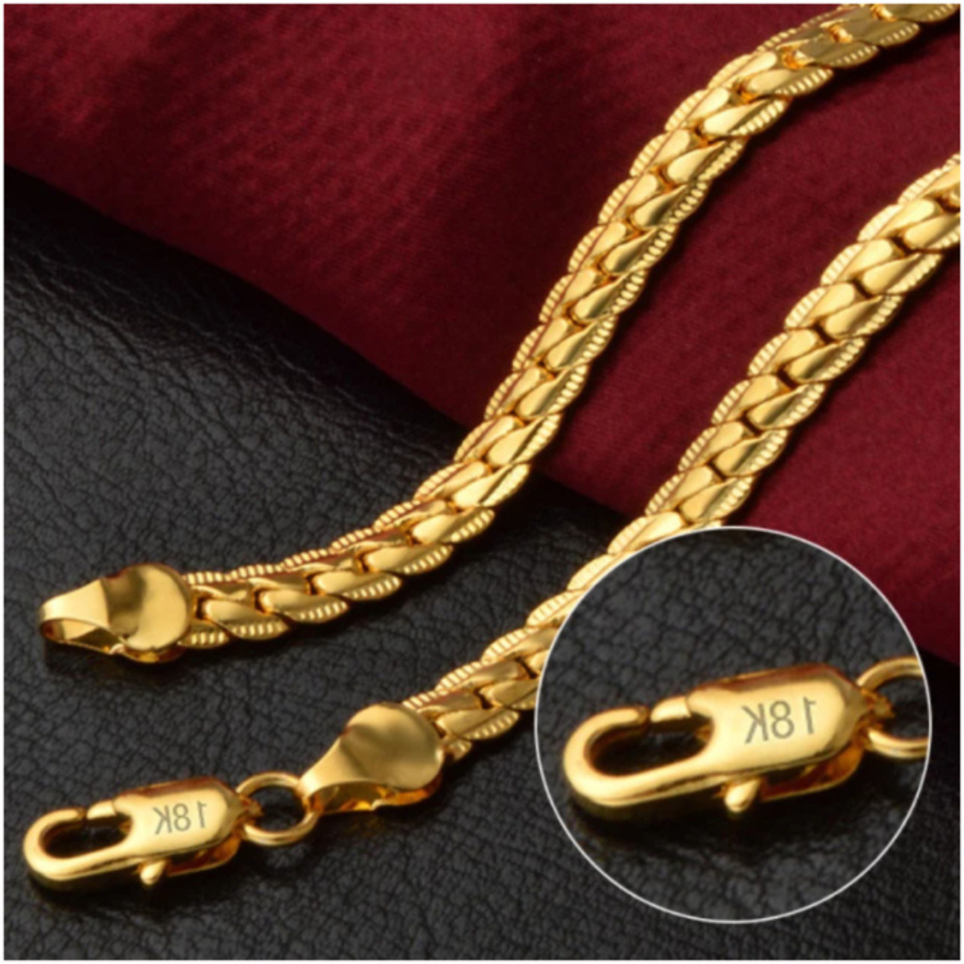 Zig Chain (Gold) 4mm