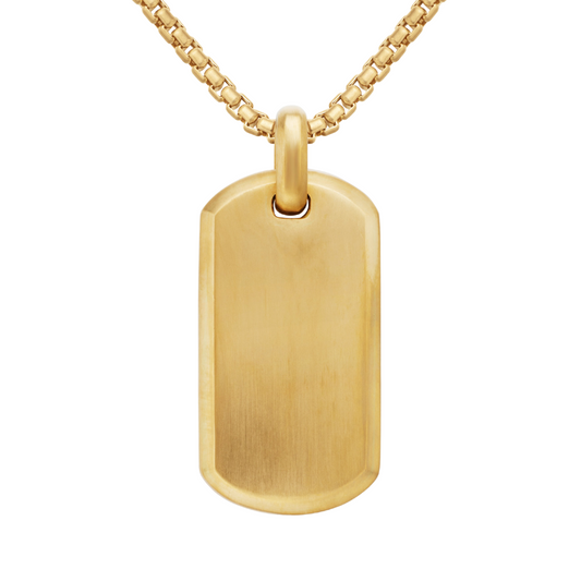 Men's Minimalist Chevron Tag Pendant