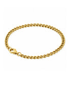 Cuban Bracelet (Gold) 4mm - gold-plated stainless steel men's bracelet, main product photo