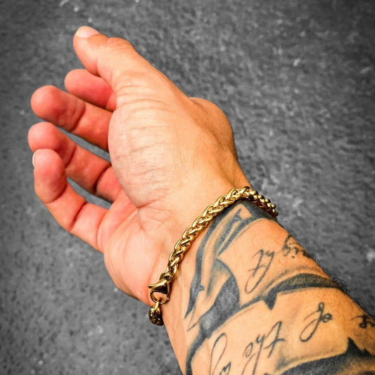 Wheat Bracelet (Gold) 4mm