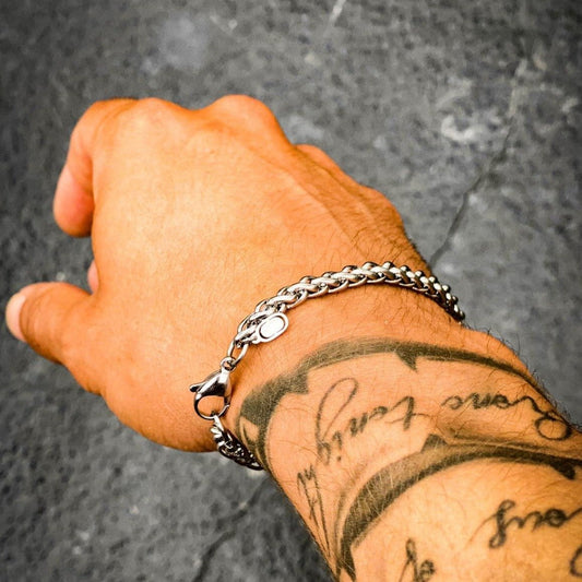 Wheat Bracelet (Silver) 4mm