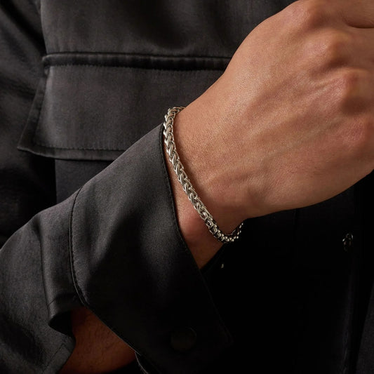 WHEAT BRACELET (SILVER) 4MM