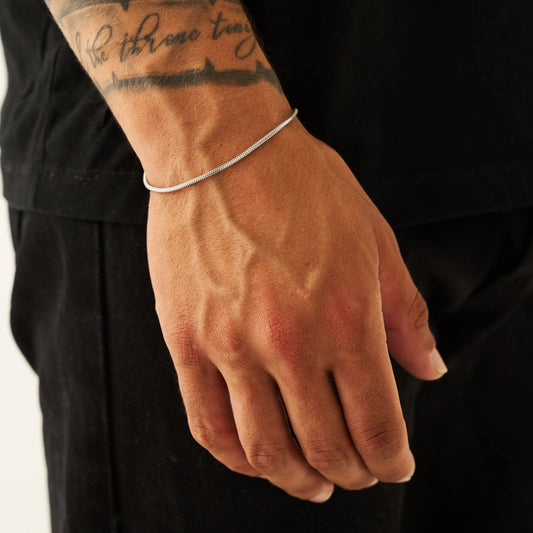 SLIM SILVER SNAKE (SILVER) 2MM