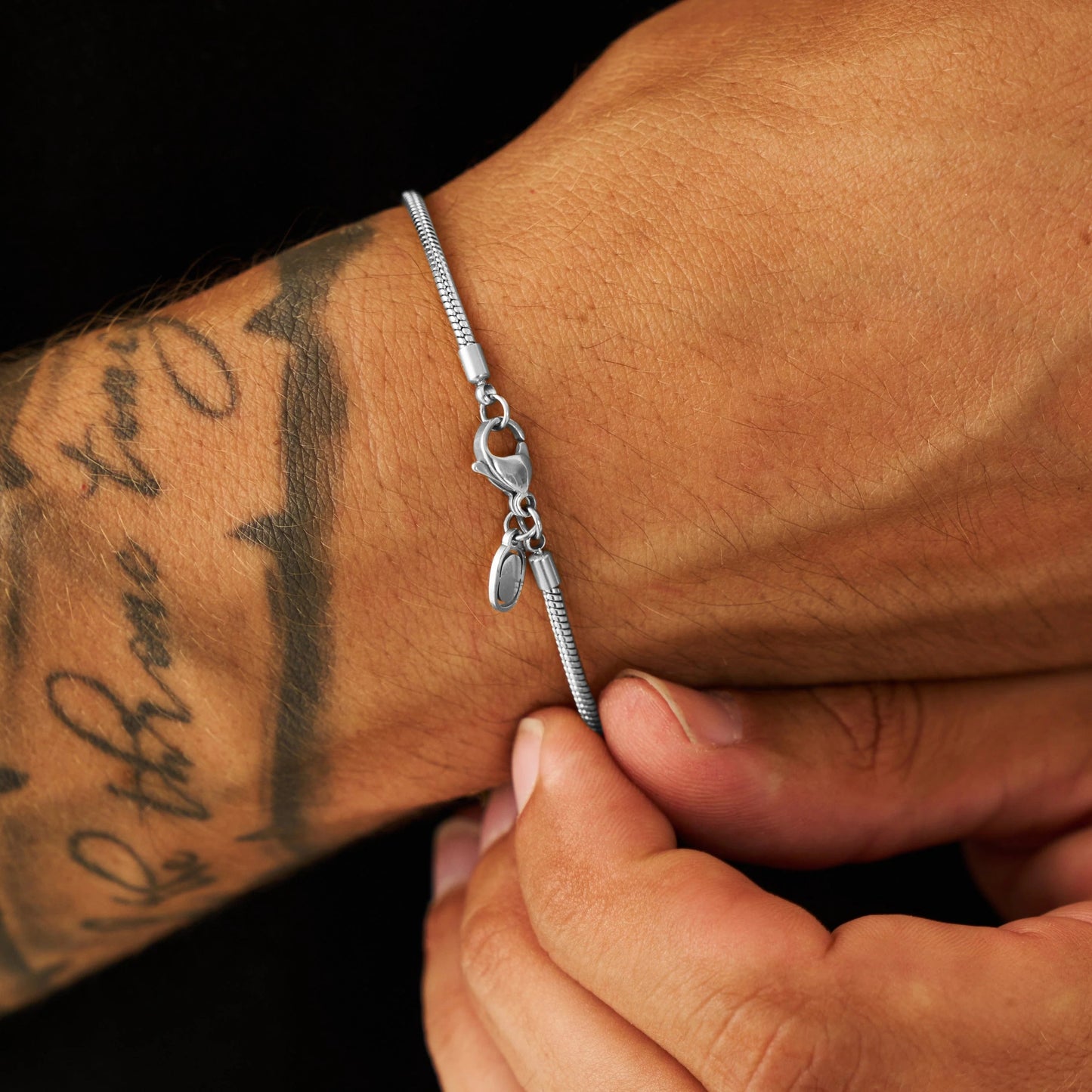SLIM SILVER SNAKE (SILVER) 2MM