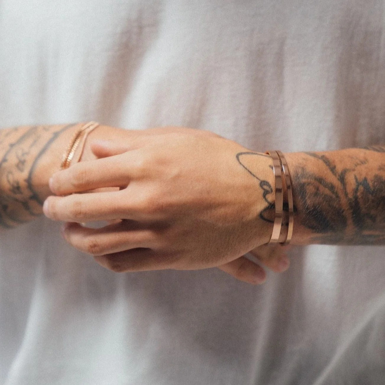 CUFF BRACELET (ROSE GOLD) 4MM