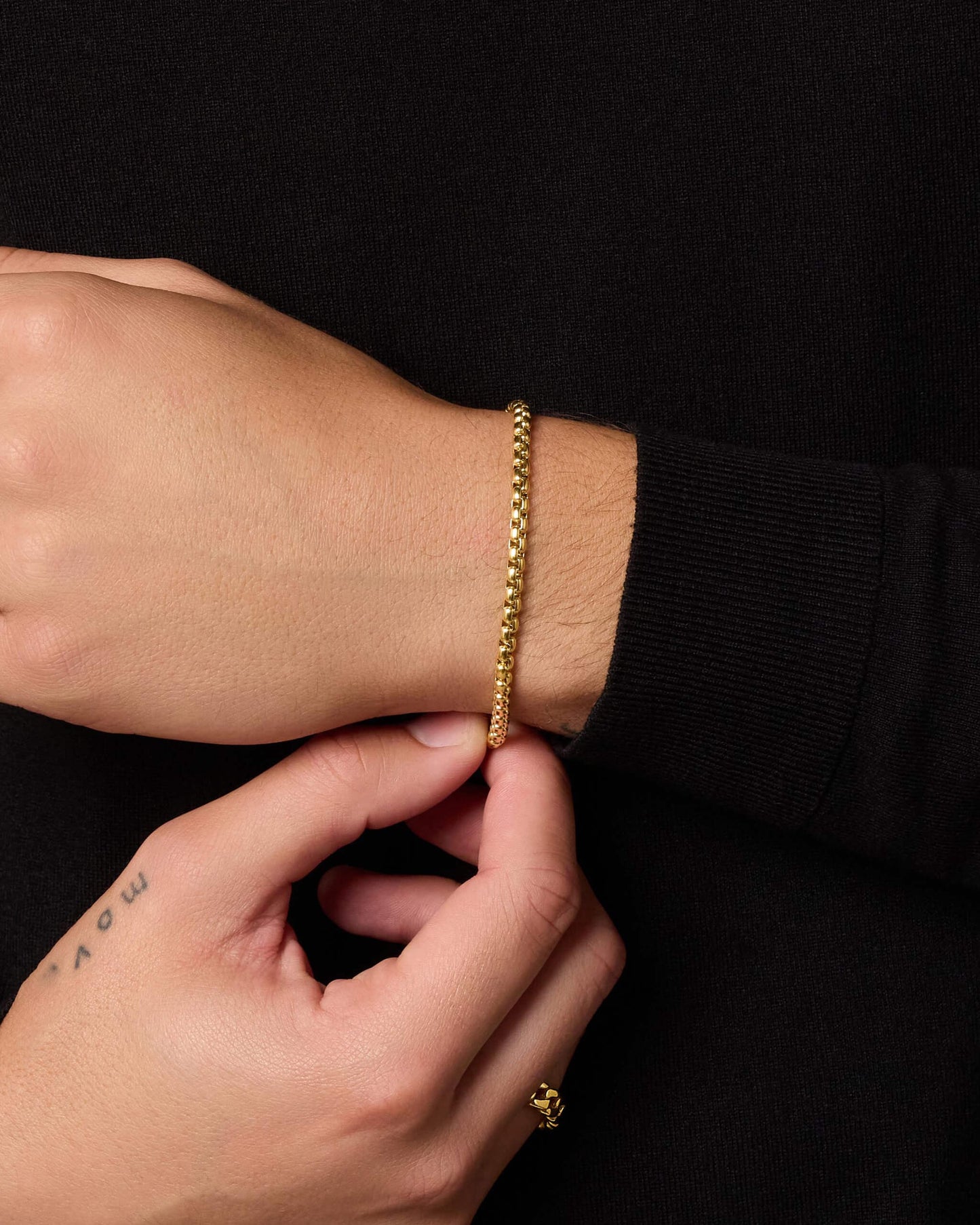 BOX BRACELET (GOLD) 3MM