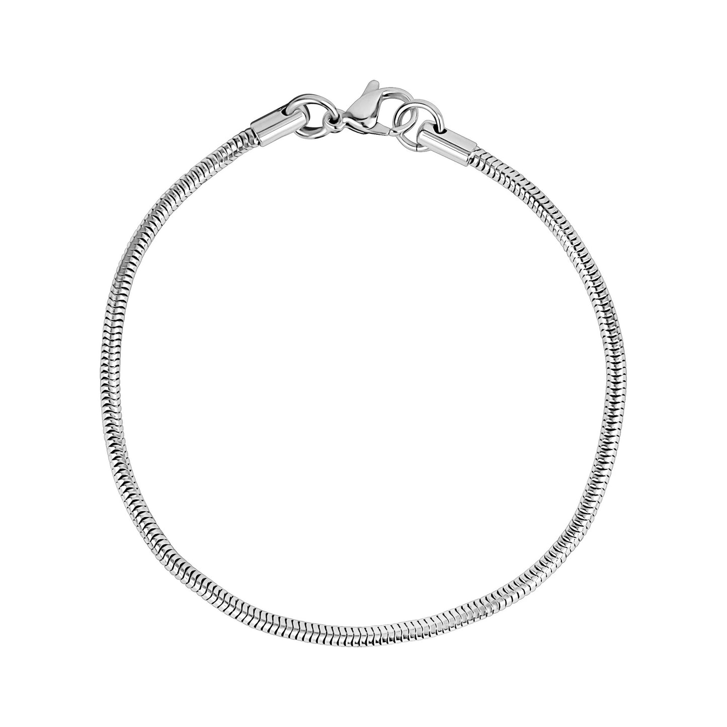SLIM SILVER SNAKE (SILVER) 2MM