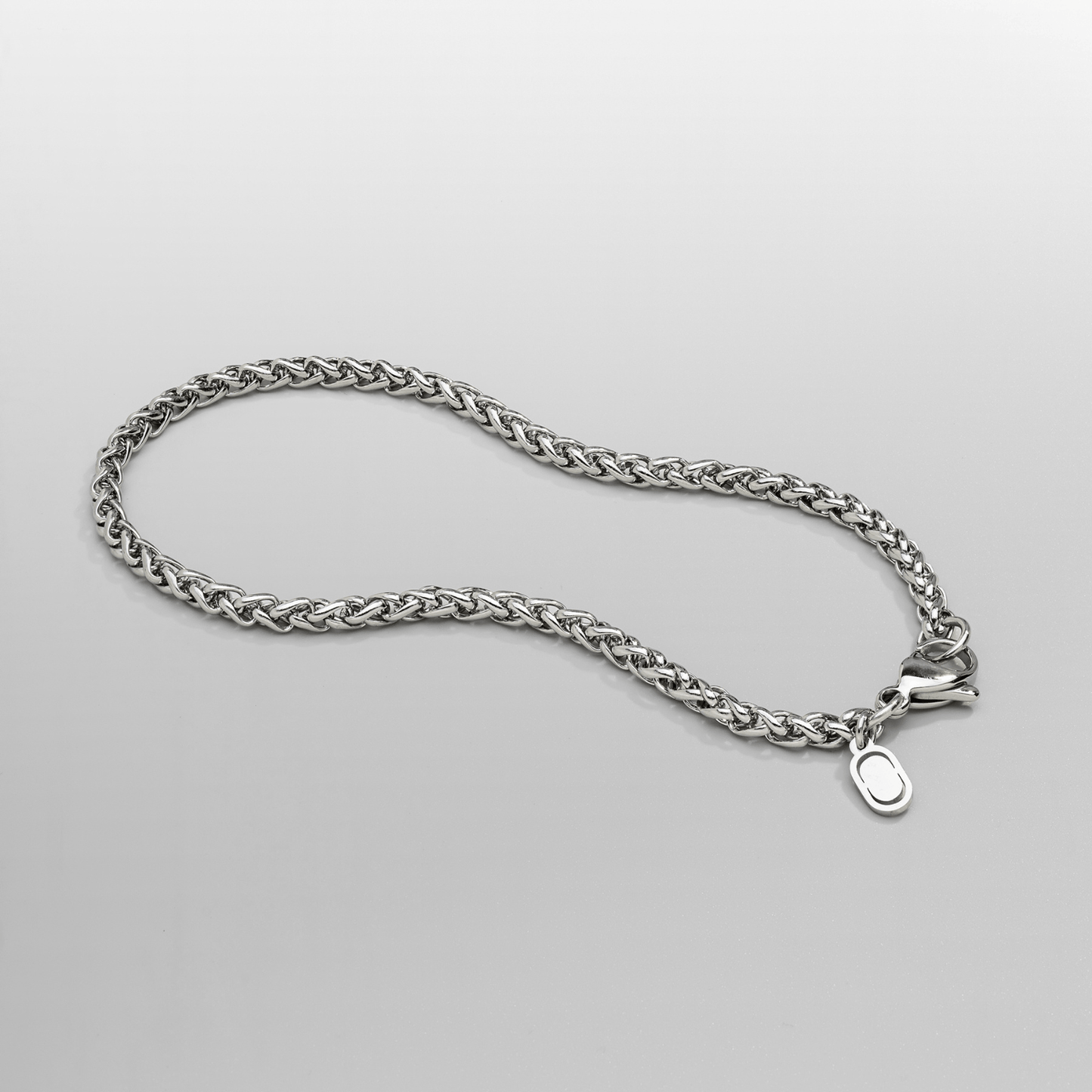Wheat Bracelet (Silver) 4mm